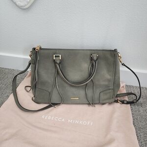 Rebecca Minkoff Olive Leather Regan Satchel Tote